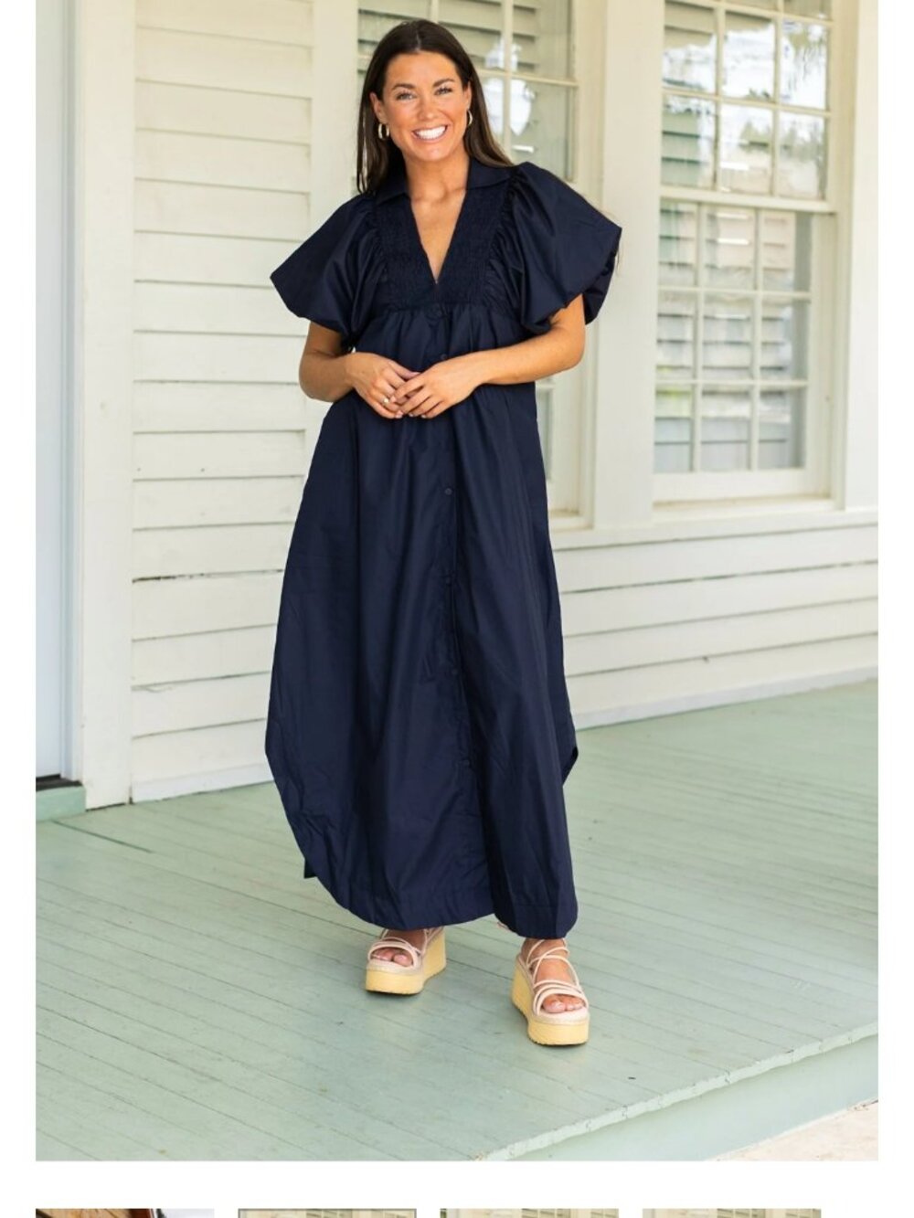 Dark navy flowy dress